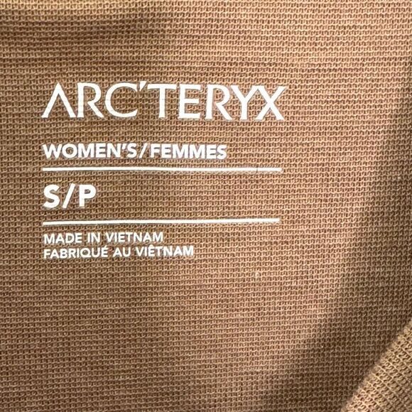 Arc'teryx Tan Mock Neck Turtleneck Top Womens Size Small Lumin Jute Heather - Picture 2 of 8
